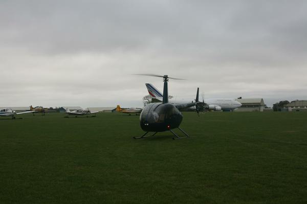 The small helicopter that I was riding in.