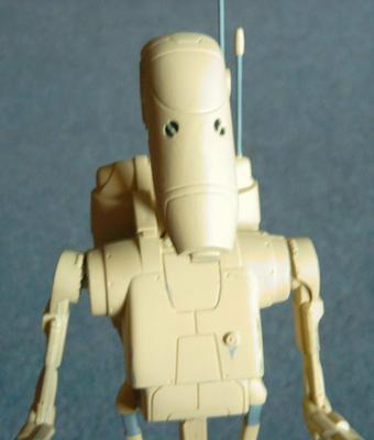 A detailed view of the head and upper torso showing detail painting.