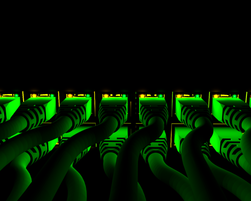 A Blender(and proDESKTOP) model of a network switch, real ones didn't look real enough for a poster I was making!