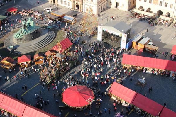 You can go up the clock tower and look down on the square.
